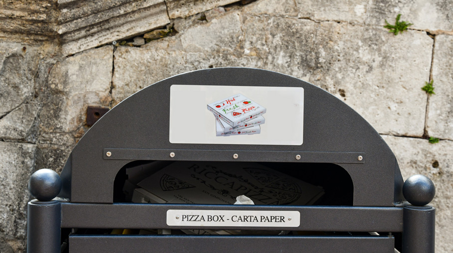 Pizza box bin